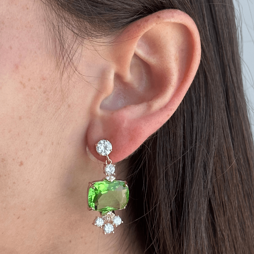 GREENLIGHT CRYSTAL EARRINGS - ARETES - Malandra Jewelry - ZSA5 - A21162Y