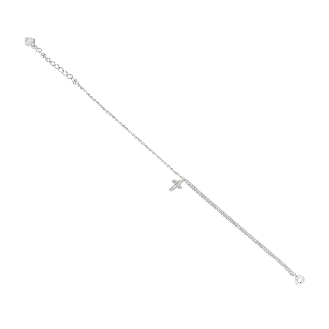 HALF GLOW CROSS BRACELET - PULSERAS - Malandra Jewelry - FBP537-1EPU0187-1PP-4