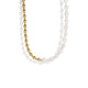 HALF & HALF PEARL GOLDEN NECKLACE - COLLARES - Malandra Jewelry - TC1682