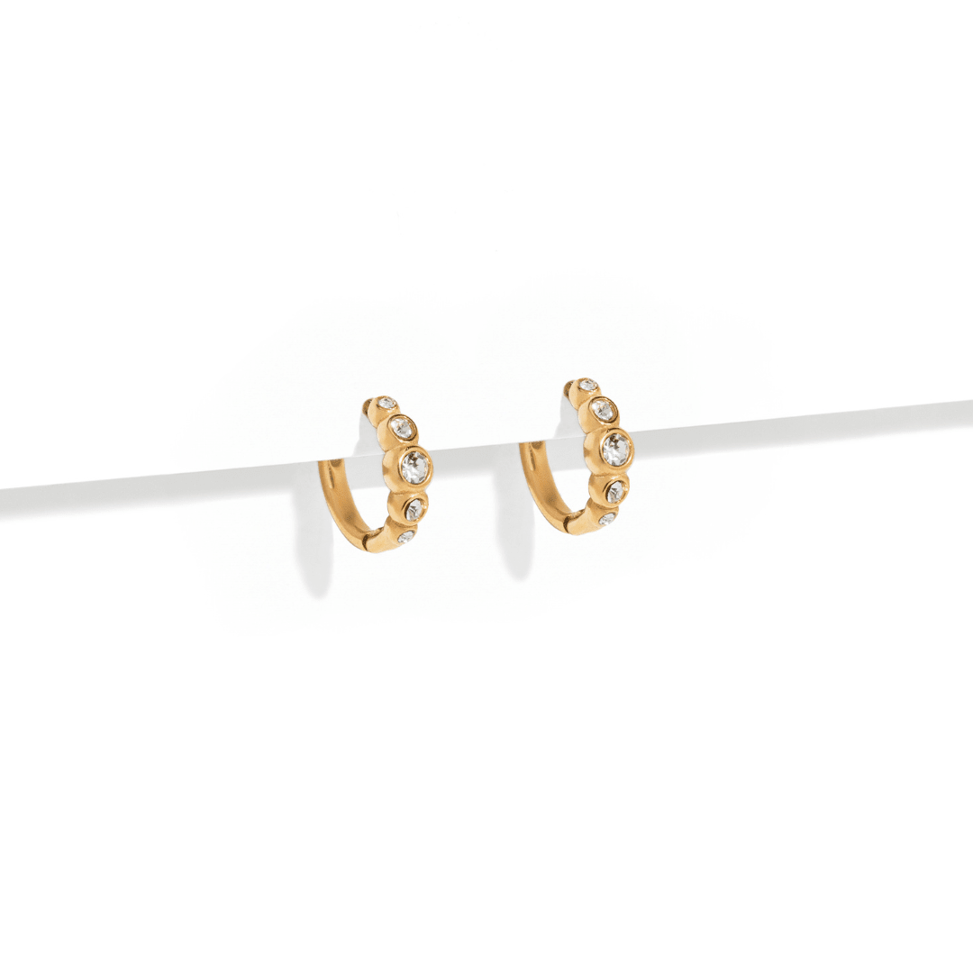 HALO GLOW HOOPS - ARETES - Malandra Jewelry - EUWA458-JDE0312242