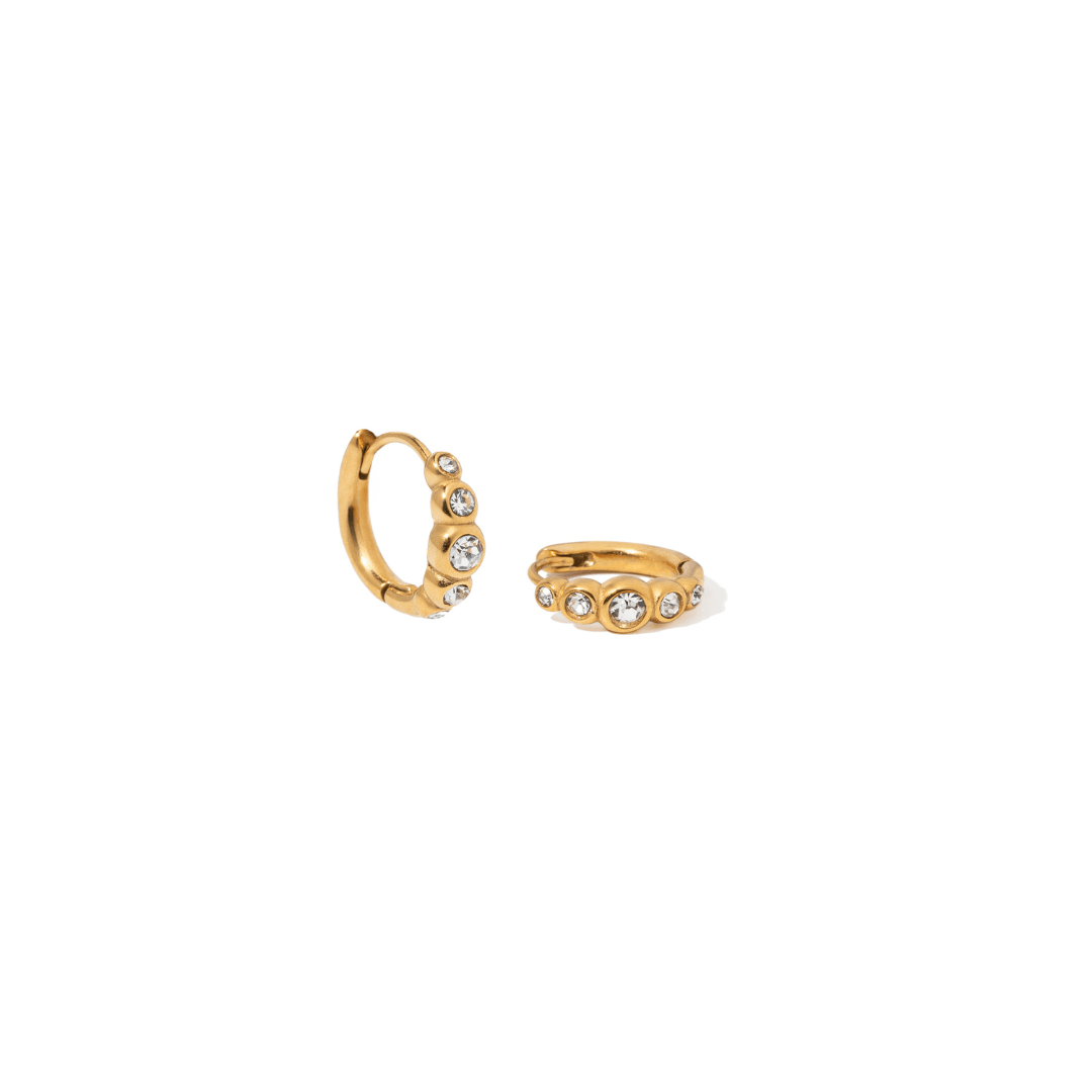 HALO GLOW HOOPS - ARETES - Malandra Jewelry - EUWA458-JDE0312242