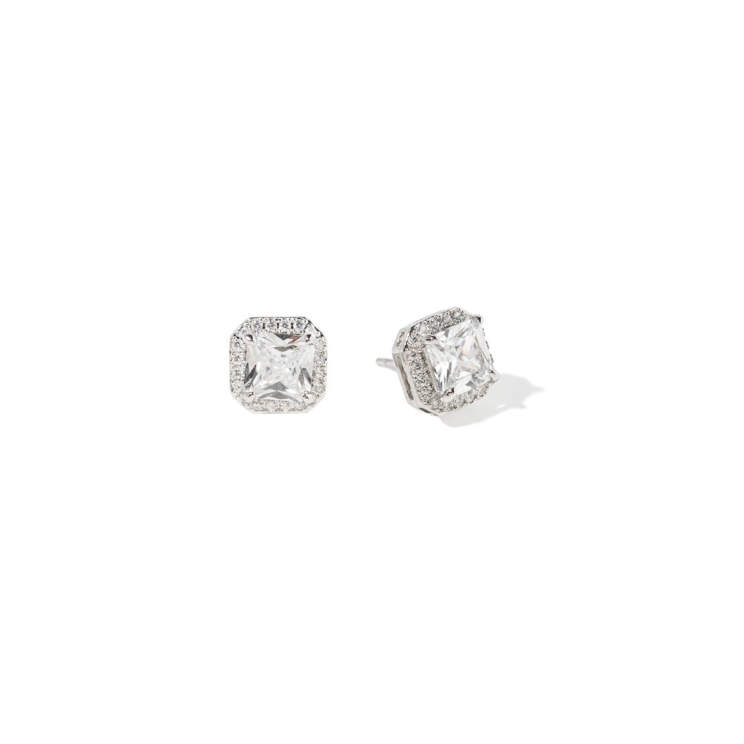 HALO GLOW SQUARE STUDS - ARETES - Malandra Jewelry - AA1587-T74988