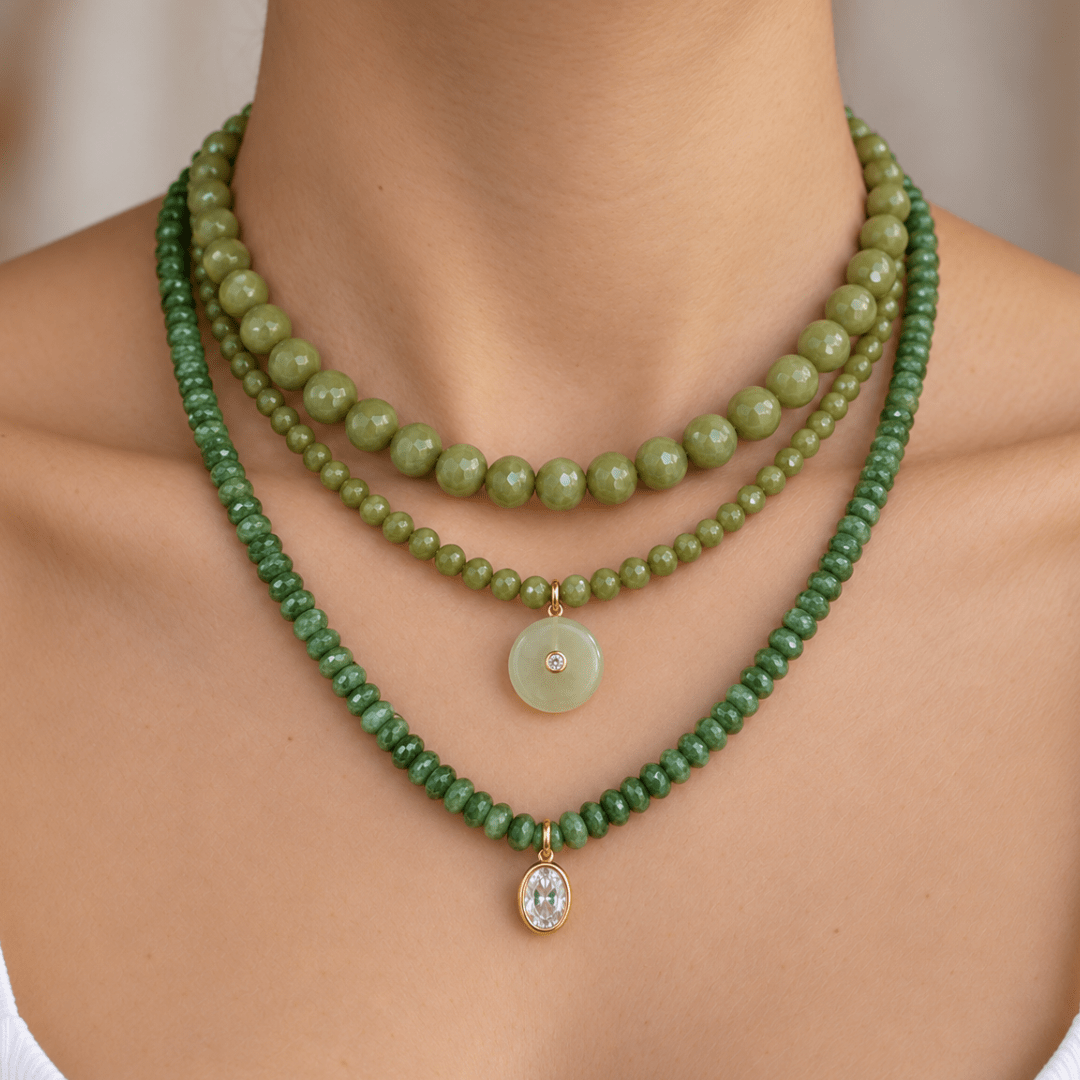 Harmony Jade Gaia Necklace - COLLARES - Malandra Jewelry - TC2714