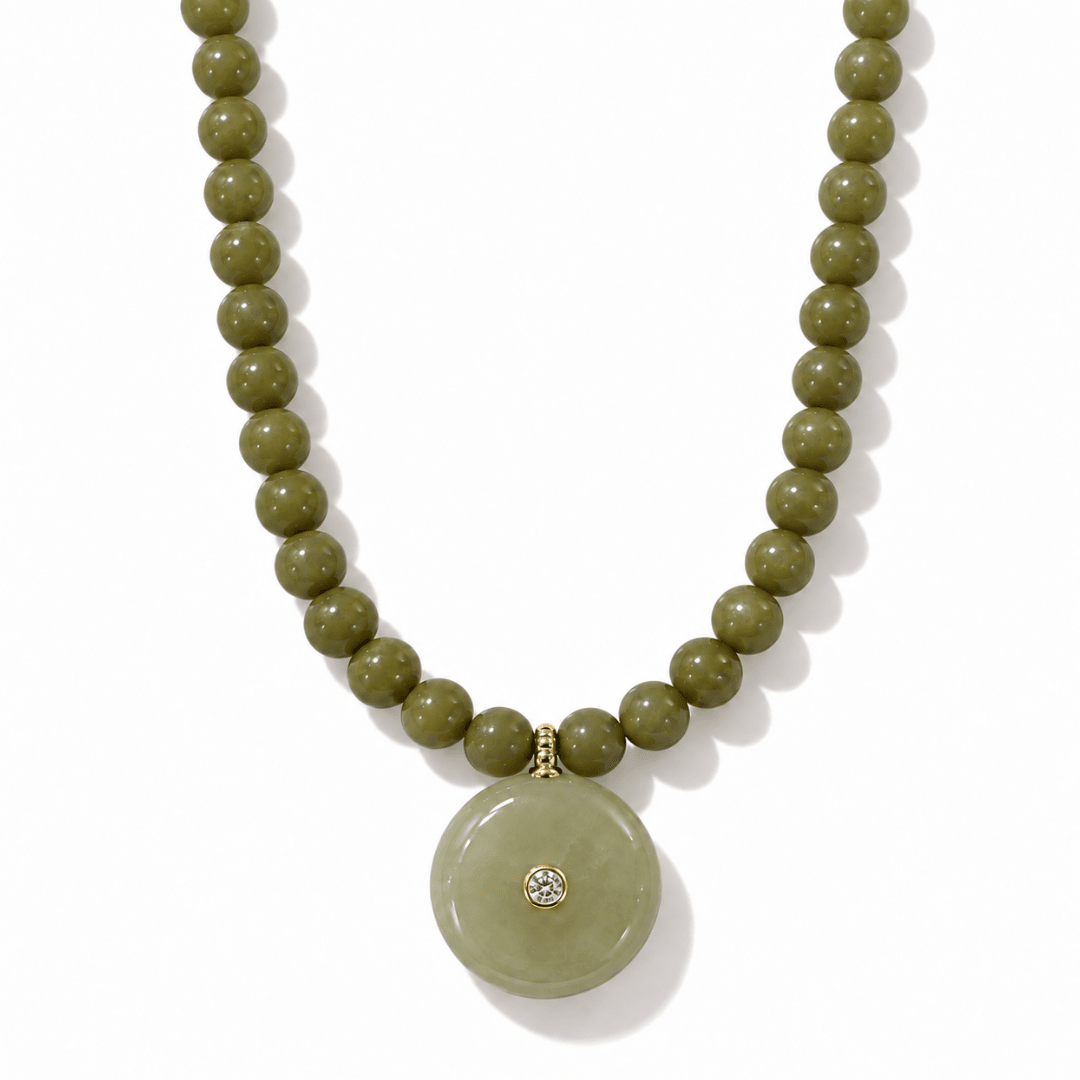Harmony Jade Gaia Necklace - COLLARES - Malandra Jewelry - TC2714