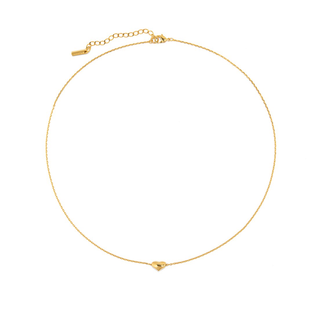 HEART BOLD GOLDEN NECKLACE - COLLARES - Malandra Jewelry - TC1580