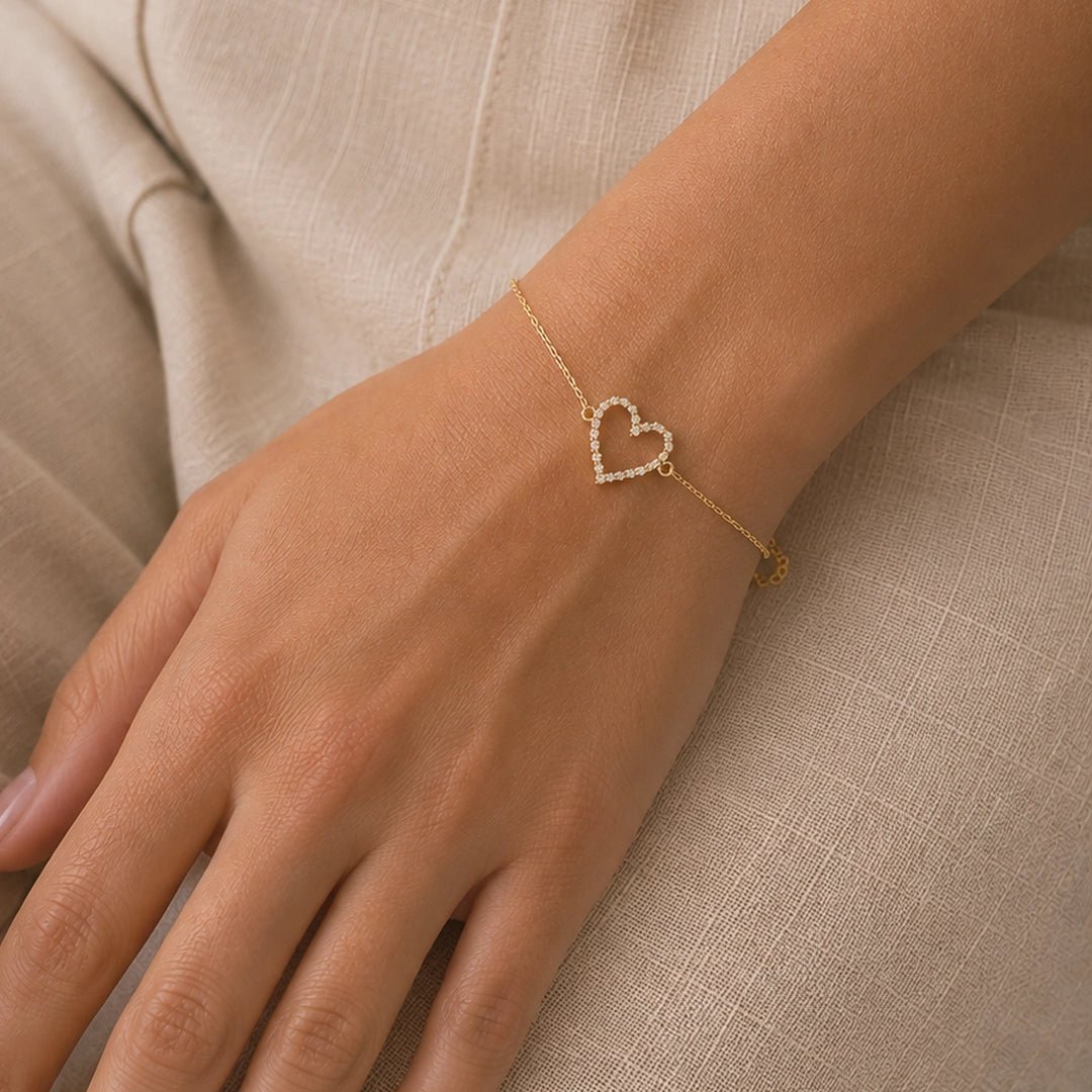 HEART LINE SERENA BRACELET - PULSERAS - Malandra Jewelry - EAWP84-MMB124