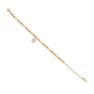 HEART LUX LINK BRACELET - PULSERAS - Malandra Jewelry - EUWP416-JDB0312201-1