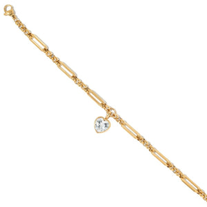 HEART LUX LINK BRACELET - PULSERAS - Malandra Jewelry - EUWP416-JDB0312201-1