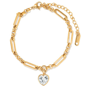 HEART LUX LINK BRACELET - PULSERAS - Malandra Jewelry - EUWP416-JDB0312201-1