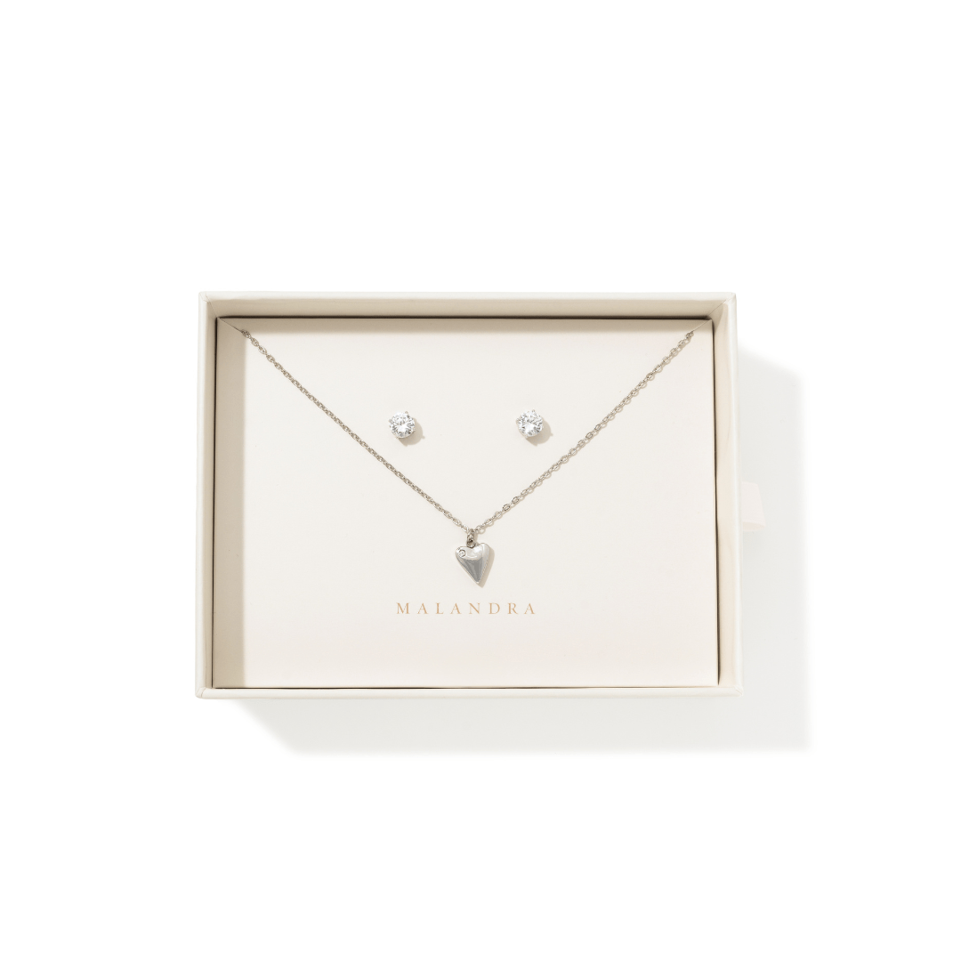 HEARTBEAM SILVER GIFT SET - SET - Malandra Jewelry - SET143 - ZWA23.P ZXC8.P