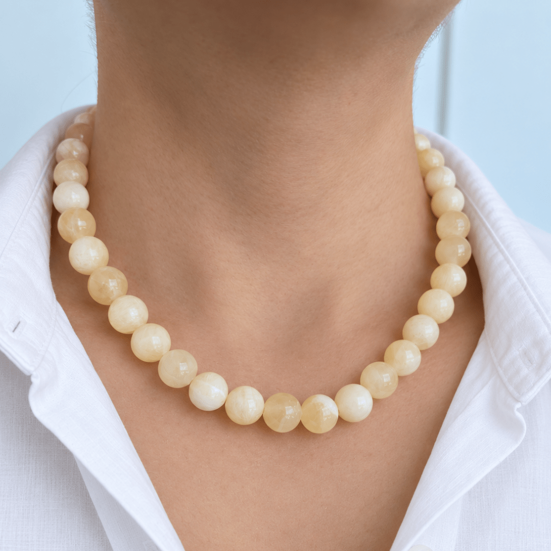 Honey Angelite Terra Necklace - COLLARES - Malandra Jewelry - TC2672