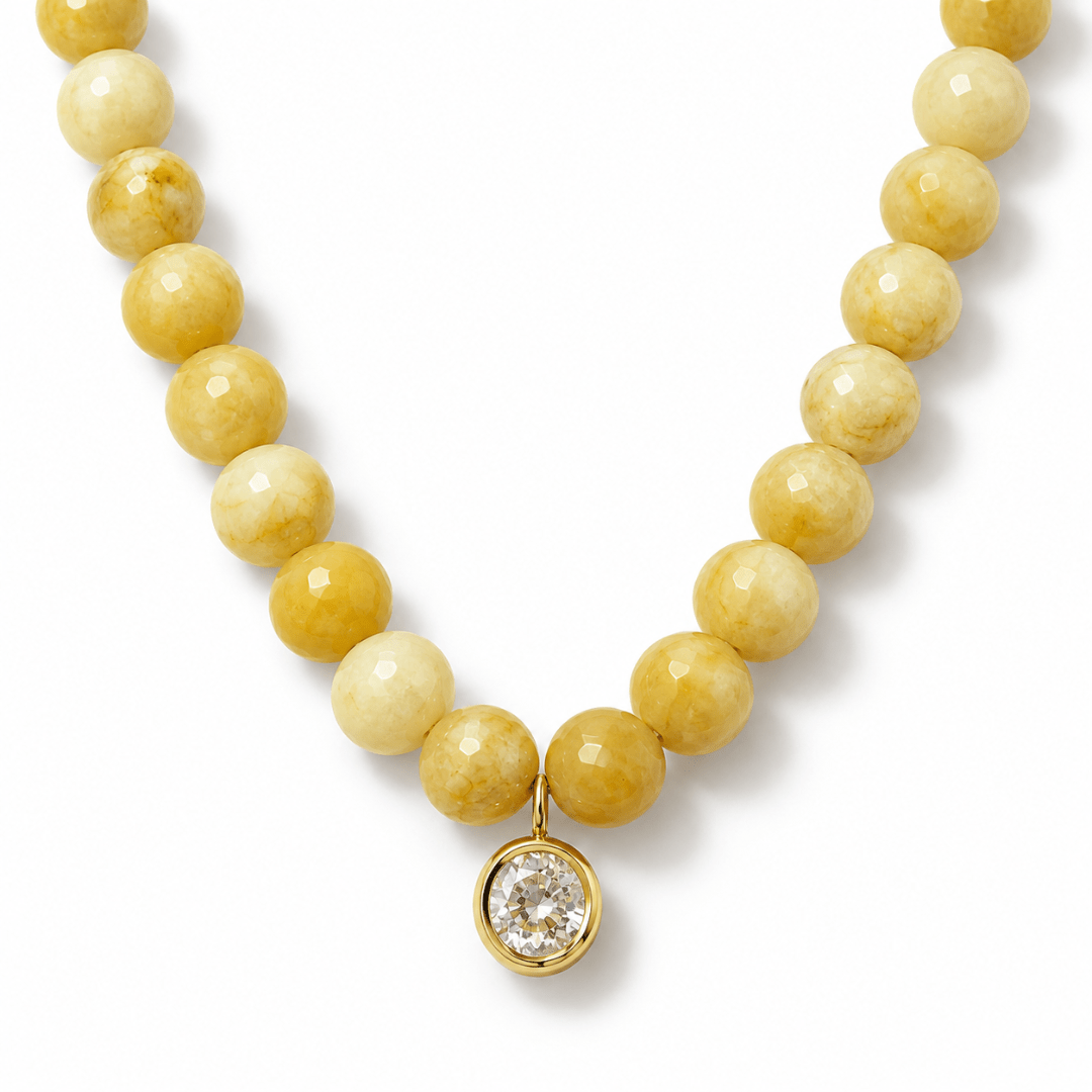 Honey Jade Gaia Necklace - COLLARES - Malandra Jewelry - TC2683