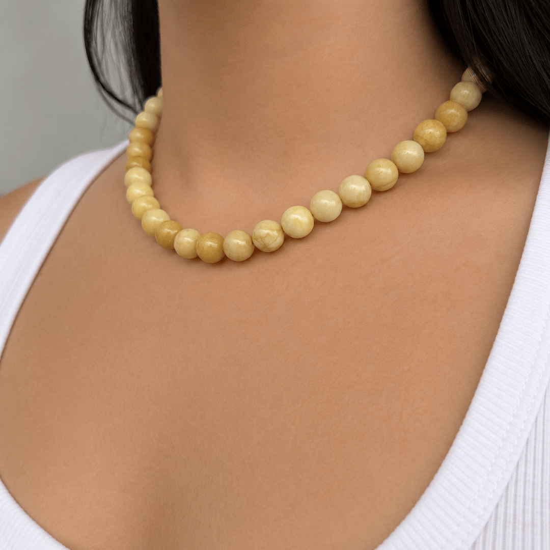 HONEY JADE TERRA NECKLACE - COLLARES - Malandra Jewelry - TC2515