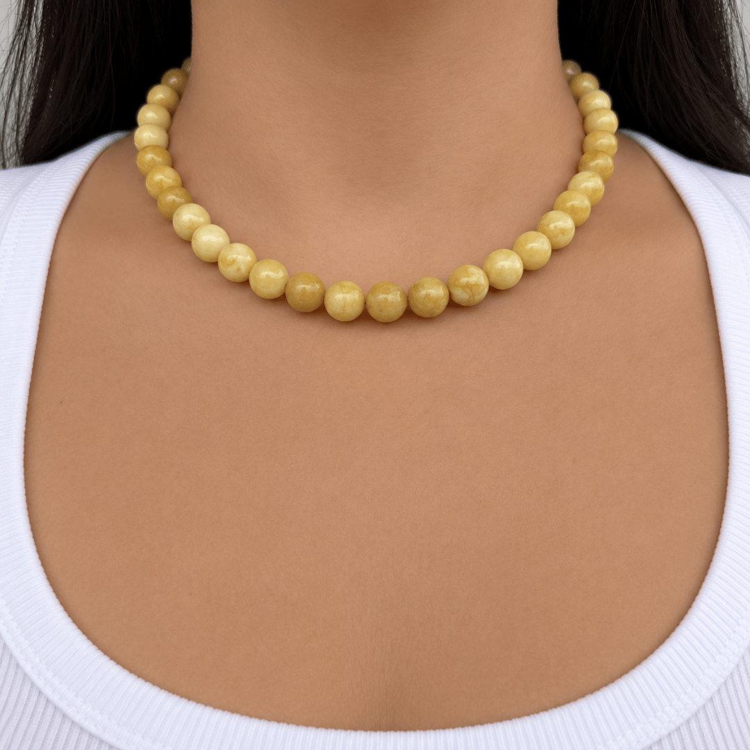 HONEY JADE TERRA NECKLACE - COLLARES - Malandra Jewelry - TC2515