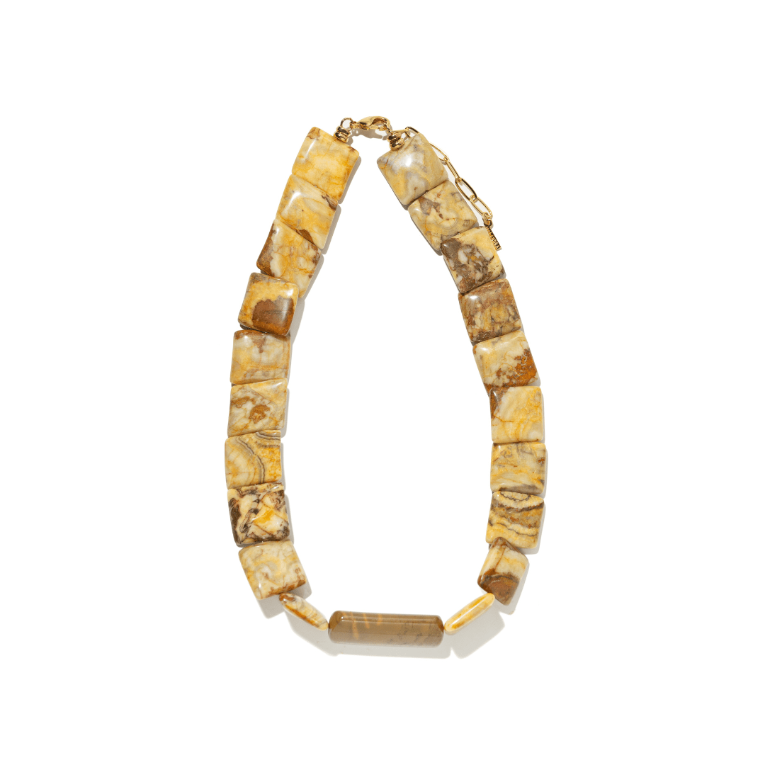 HONEY JASPER TERRA NECKLACE - COLLARES - Malandra Jewelry - TC2134