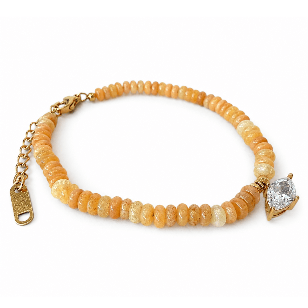 Honey Marquise Aventurine Bracelet - PULSERAS - Malandra Jewelry - EUWP614-JDB0306073-YW