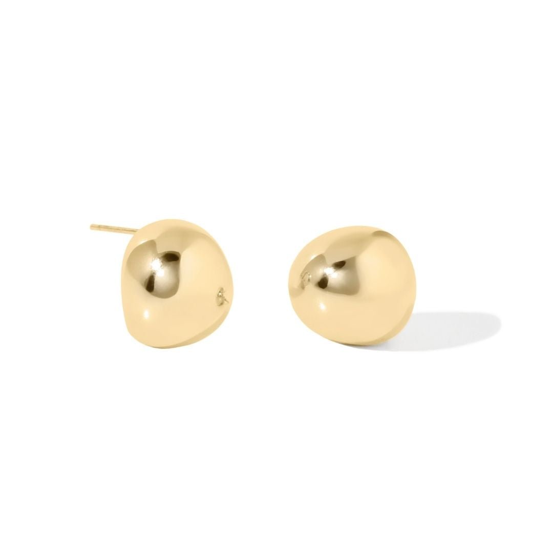 ICONIC GOLDEN DOME EARRINGS - ARETES - Malandra Jewelry - ZOA32-G48149I0Z3
