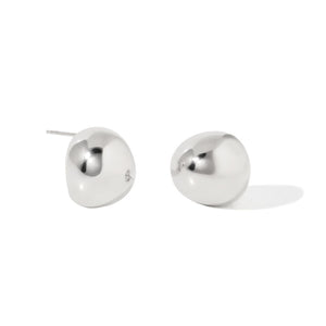 ICONIC SILVER DOME EARRINGS - ARETES - Malandra Jewelry - ZOA32.P-G48149K0Z3