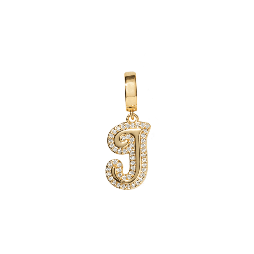 INITIAL CHARM - DIJES - Malandra Jewelry - EYHD122.J