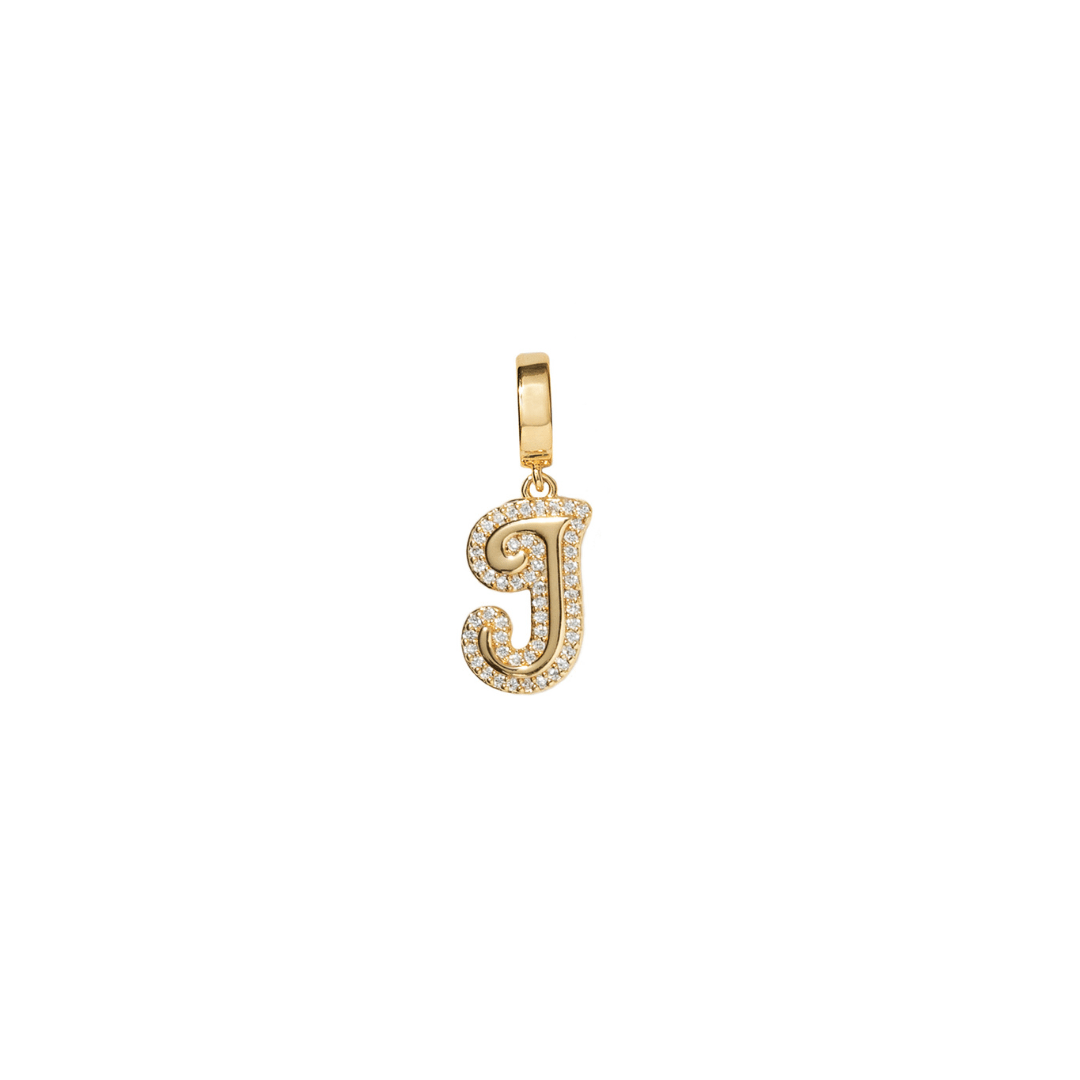 INITIAL CHARM - DIJES - Malandra Jewelry - EYHD122.J