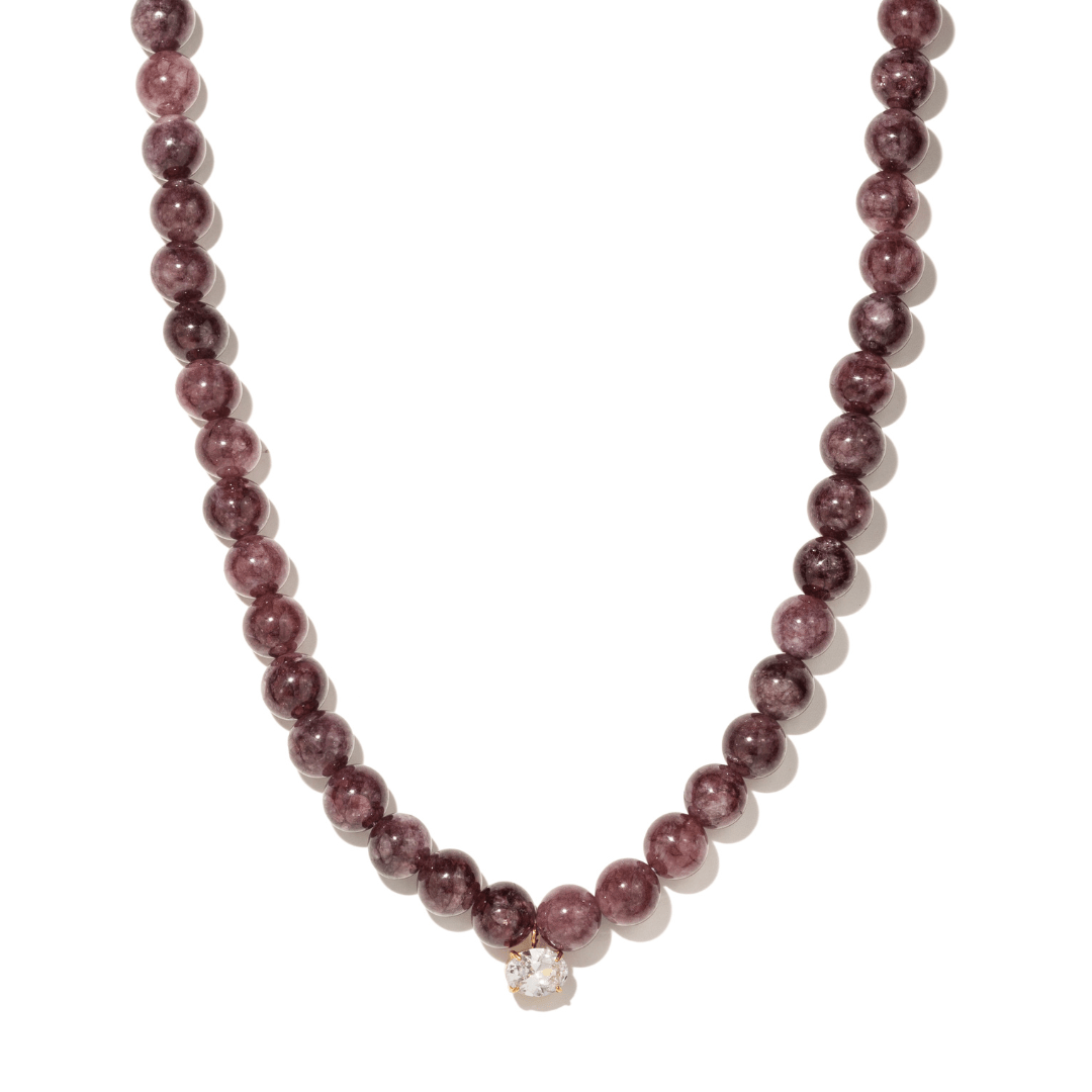Iris Lepidolite Gaia Necklace - COLLARES - Malandra Jewelry - TC2793