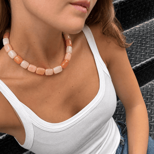 IVORY AGATE TERRA NECKLACE - COLLARES - Malandra Jewelry - TC2442