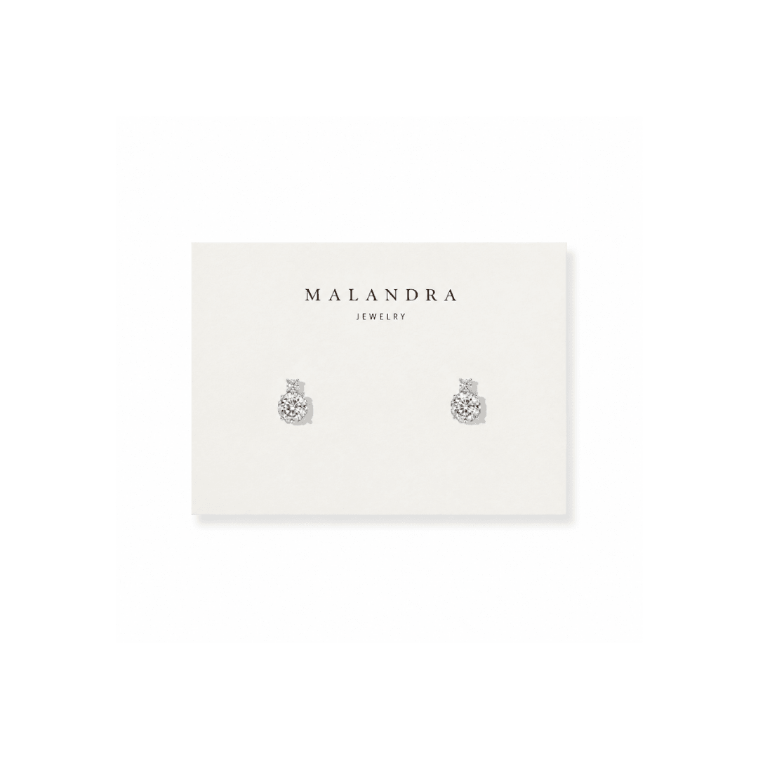 Ivory Duet Studs - ARETES - Malandra Jewelry - ZWA147.P-QX09120FY