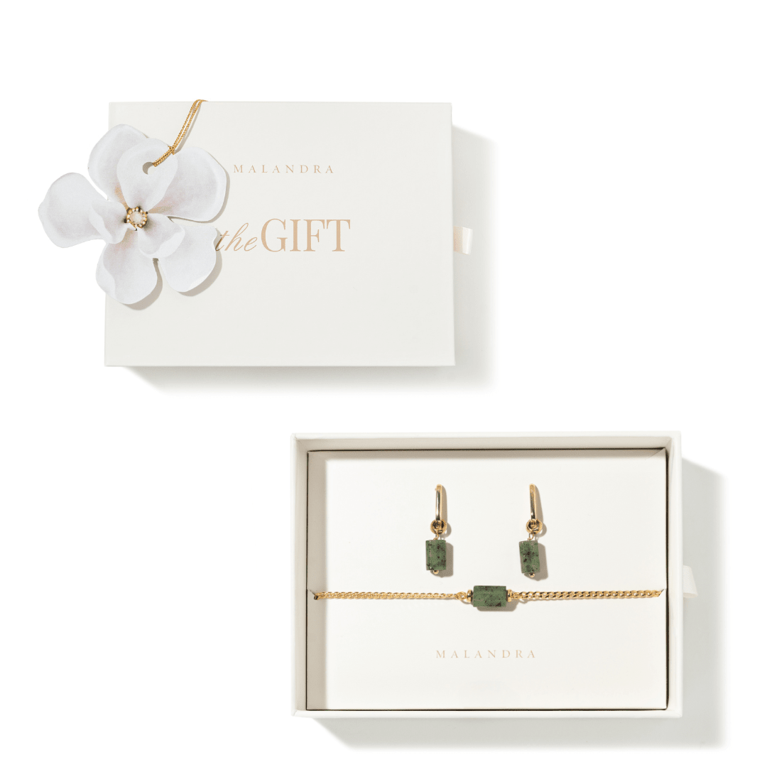 JADE AURA GIFT SET - SETS DE REGALO - Malandra Jewelry - SET119-TP1618 TA1628