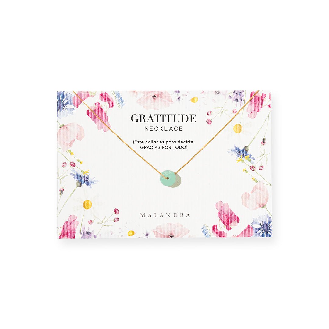 JADE ESSENCE GRATITUDE NECKLACE - COLLARES - Malandra Jewelry - TC2202