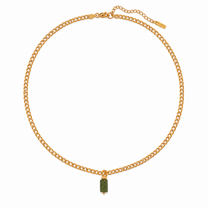 JADE V AURA NECKLACE - COLLARES - Malandra Jewelry - TC1179