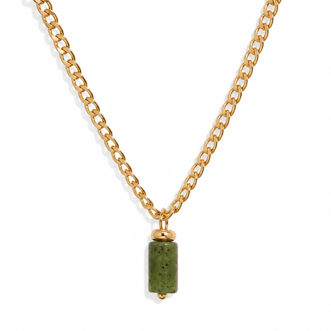 JADE V AURA NECKLACE - COLLARES - Malandra Jewelry - TC1179