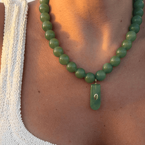 JUNIPER AVENTURINE GAIA NECKLACE - COLLARES - Malandra Jewelry - TC2524