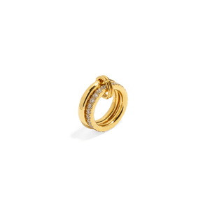 KNOTTED GOLDEN SHIMMER RING - ANILLOS - Malandra Jewelry - EUWR146.7 - JDRW2408033