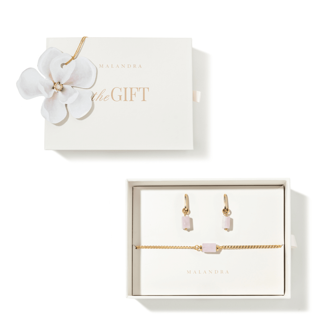 KUNZITE AURA GIFT SET - SETS DE REGALO - Malandra Jewelry - SET114-TA1623 TP1613