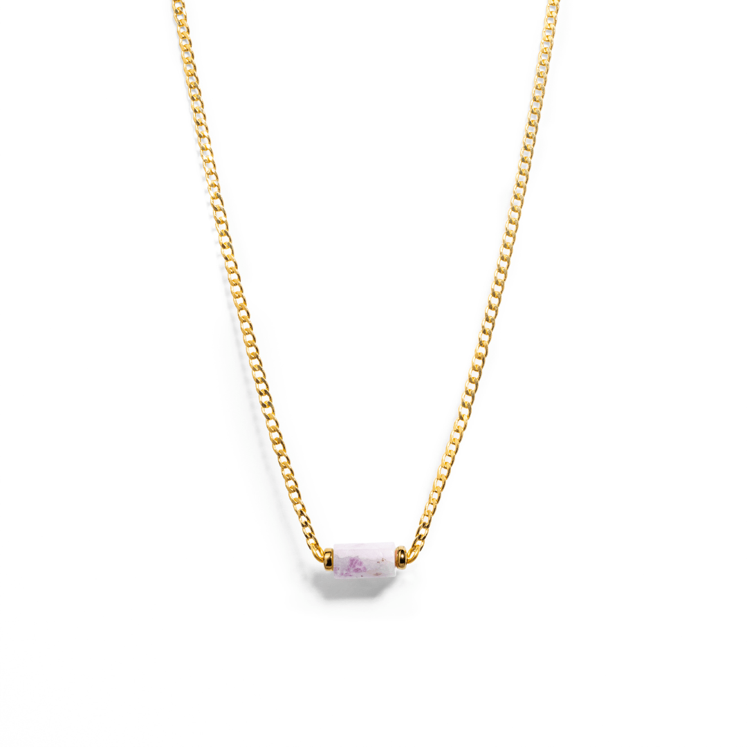 KUNZITE AURA NECKLACE - COLLARES - Malandra Jewelry - TC1184