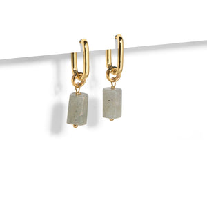 LABRADORITE AURA EARRINGS - ARETES - Malandra Jewelry - TA1625