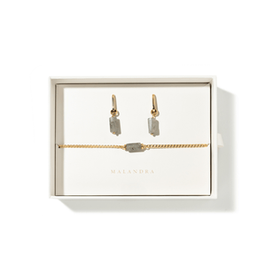 LABRADORITE AURA GIFT SET - SETS DE REGALO - Malandra Jewelry - SET116-TP1615 TA1625