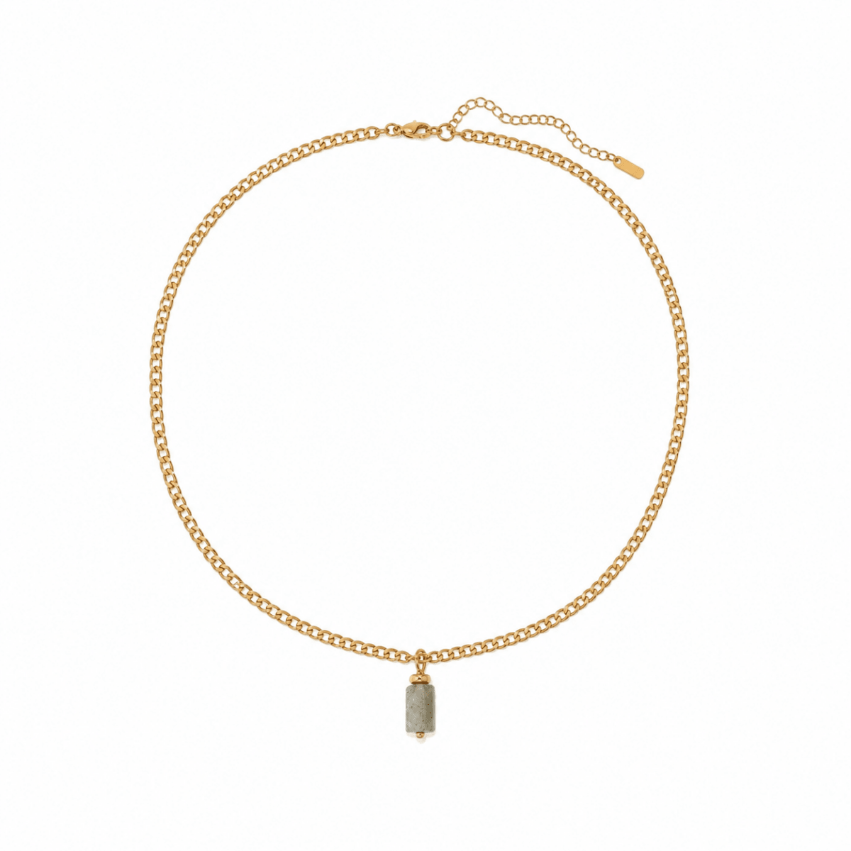 LABRADORITE V AURA NECKLACE - COLLARES - Malandra Jewelry - TC1182