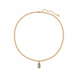 LABRADORITE V AURA NECKLACE - COLLARES - Malandra Jewelry - TC1182