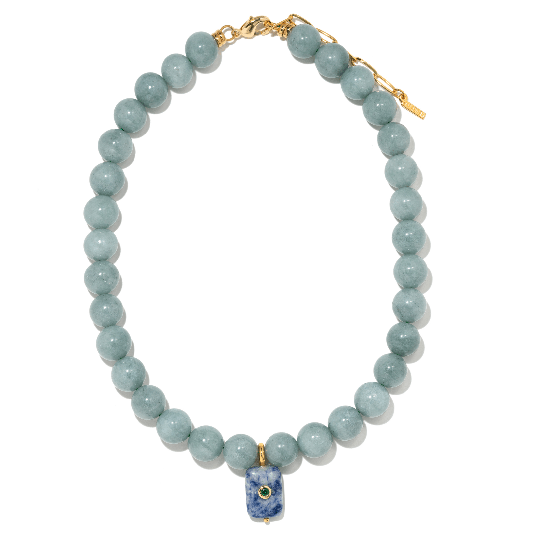 LAGOON SODALITE GAIA NECKLACE - COLLARES - Malandra Jewelry - TC2503