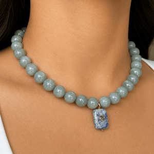LAGOON SODALITE GAIA NECKLACE - COLLARES - Malandra Jewelry - TC2503
