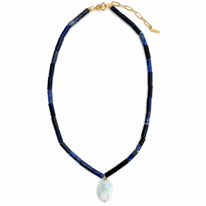 LAPISLÁZULI AGATE TERRA NECKLACE - COLLARES - Malandra Jewelry - TC2072