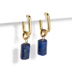LAPISLAZULI AURA EARRINGS - ARETES - Malandra Jewelry - TA1624