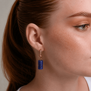 LAPISLAZULI AURA EARRINGS - ARETES - Malandra Jewelry - TA1624