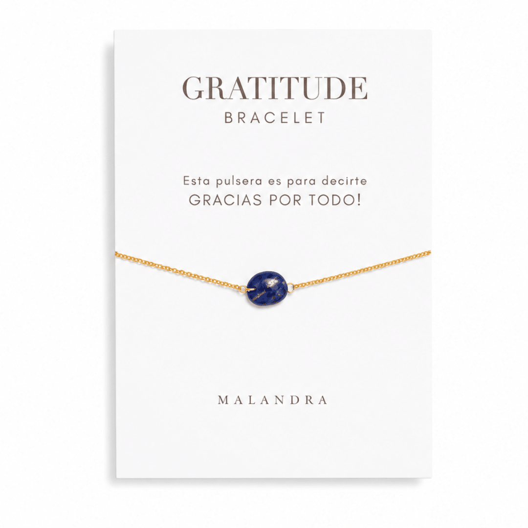 LAPISLAZULI GRATITUD BRACELET - PULSERAS - Malandra Jewelry - TP1651