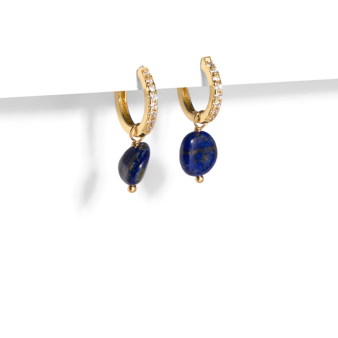 LAPISLAZULI GRATITUD EARRINGS - ARETES - Malandra Jewelry - TA1658