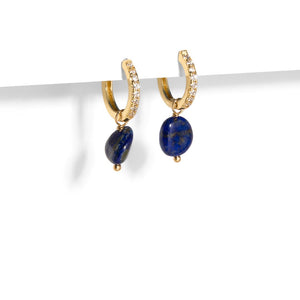 LAPISLAZULI GRATITUD EARRINGS - ARETES - Malandra Jewelry - TA1658