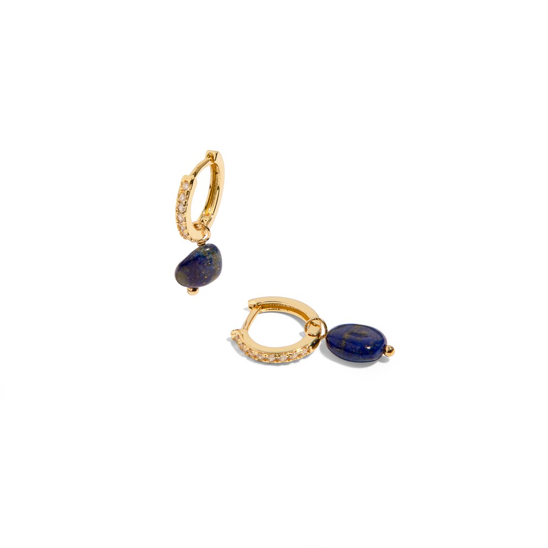 LAPISLAZULI GRATITUD EARRINGS - ARETES - Malandra Jewelry - TA1658