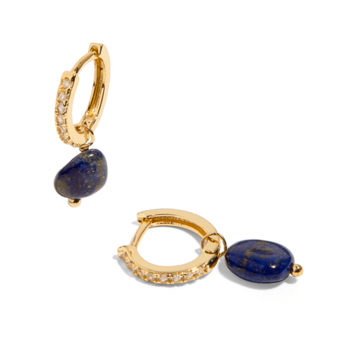 Lapislazuli Gratitud Earrings - ARETES - Malandra Jewelry - TA1658