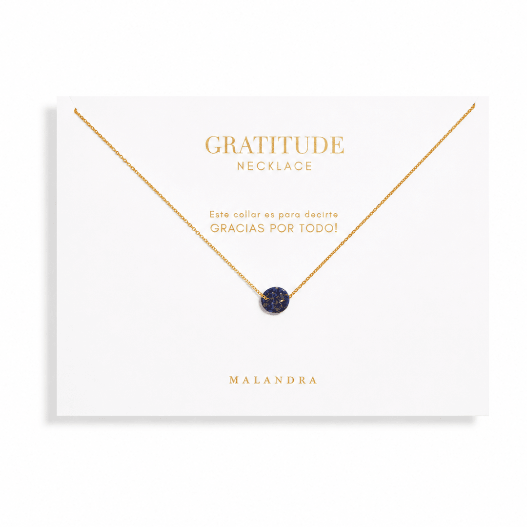 LAPISLAZULI GRATITUDE LUXE NECKLACE - COLLARES - Malandra Jewelry - TC1640